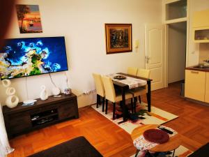 TV a/nebo společenská místnost v ubytování Apartments Mara Cres