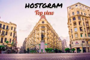 Linna Kairo üldine vaade või majutusasutusest Hostgram Top View pildistatud vaade