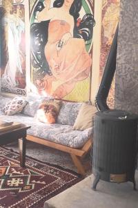 Posezení v ubytování La casita de Denis