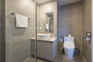 Koupelna v ubytování Hotel Wooin