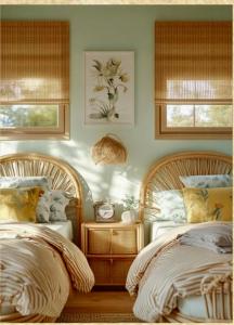 two beds sitting next to each other in a bedroom at Grand Nile Cruise from Luxor in Luxor +7 photos