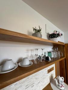 Kuchyň nebo kuchyňský kout v ubytování Apartmány MonTexas