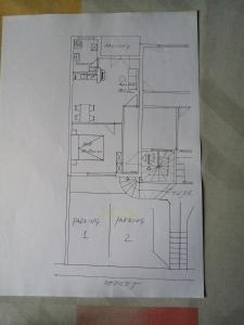a drawing of a floor plan of a house at Apartment Buic in Pula