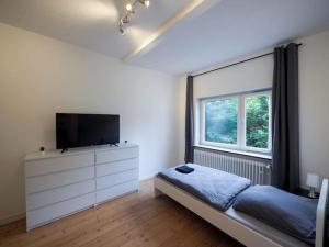 TV a/nebo společenská místnost v ubytování Monteurwohnung-fuer-6-Personen-mit-WLAN-Gaeste-WC-TV-Bad-Oldesloe-Naehe-Hamburg-Luebeck-OD11a + 6 fotografií