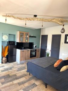 Η κουζίνα ή μικρή κουζίνα στο Studio confortable et calme au millieu des vignes