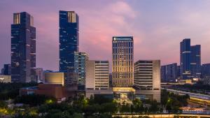 Vista generica su Zhengzhou o vista sulla città dall'interno dell'hotel