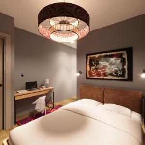 Vuode tai vuoteita majoituspaikassa Sandyk At-Bashy Hotel 12 kuvaa lisää