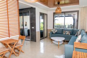 Posezení v ubytování Luxuswohnung,Meerblick, Pool