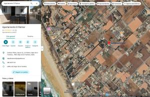 a screenshot of a google maps page with a map at Apartamento El Palmar, a 500 metros de la Playa in Vejer de la Frontera +8 photos