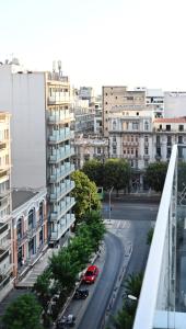 a view of a street in a city with buildings at Icon Central SKG in Thessaloniki