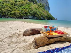 Naturlandskabet i nærheden af båden