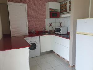 Virtuvė arba virtuvėlė apgyvendinimo įstaigoje Agréable Studio vue mer au Trois Îlets