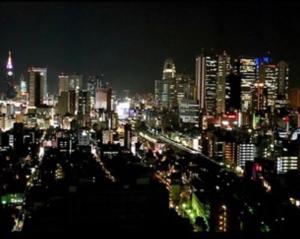 東京的景觀或從公寓拍的城市景觀