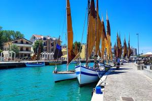 a group of sail boats docked in a harbor at New Comfort Apartment Igea Marina in Bellaria-Igea Marina