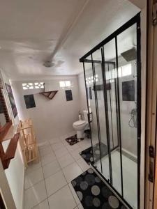 Koupelna v ubytování Appartement confortable à Sainte-Anne, 40 m², jardin