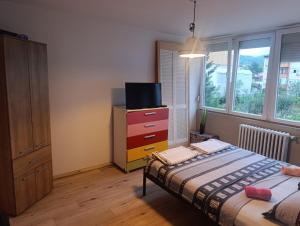 Katil atau katil-katil dalam bilik di Apartman Mejdan