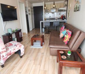 EuVe Ocean View Flat in Lima的休息区