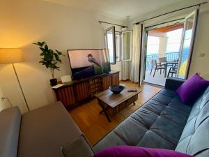 TV a/nebo společenská místnost v ubytování Sofias Retreat Nissaki