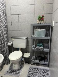 a small bathroom with a toilet and a sink at El Depa 5 - Cerca de todo- in Eldorado