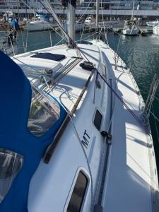 un barco atracado en un puerto con otros barcos en AdriLodge&Tours, en Ponta Delgada