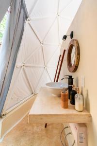 Koupelna v ubytování Glamping Mayan Glam