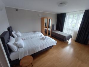 Postel nebo postele na pokoji v ubytování Wysoka noclegi ze śniadaniem