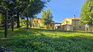 a grassy yard with houses and trees in the background at CAL ESCALER in Caserras