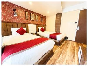 Zambala Retreat & Spa Darjeeling客房内的一张或多张床位