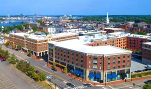 an aerial view of a city with buildings at Hampton Inn & Suites Portsmouth Downtown in Portsmouth