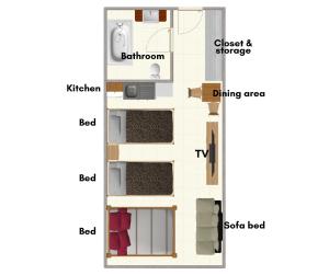 Půdorys ubytování Casa Nimmana City View 3Beds 4Pax - Nimman