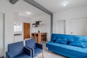 Η κουζίνα ή μικρή κουζίνα στο Casa 1Q c/ churrasq. garagem em Penha JCS0004