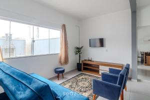 Μια τηλεόραση ή/και κέντρο ψυχαγωγίας στο Casa 1Q c/ churrasq. garagem em Penha JCS0004