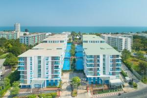 an aerial view of a city with buildings at My Resort Huahin by Ying in Hua Hin