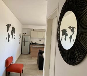 a living room with a mirror on the wall at Work & Relax en Mendoza Chill in Mendoza