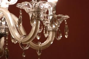 a close up of a chandelier at Mr.& Mrs. President in Erfurt