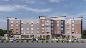 an architectural rendering of the front of a hotel at TownePlace Suites by Marriott Murfreesboro in Murfreesboro