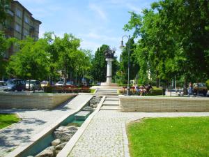 Vonkajšia záhrada v ubytovaní Blue Ball Apartment