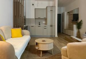 Kuchyň nebo kuchyňský kout v ubytování Apartment Lule