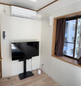 TV a/nebo společenská místnost v ubytování 501 Melon Home難波日本橋 徒歩10分 黒門市場 徒歩5分 心斎橋 1駅 広いお部屋