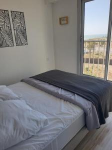 Ένα ή περισσότερα κρεβάτια σε δωμάτιο στο Appartement avec vue sur la mer - 3491