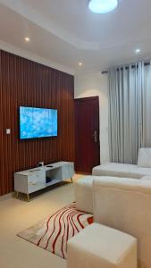 Et tv og/eller underholdning på Delight 1 Bedroom Apartment