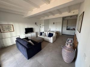 a living room with two couches and a tv at YCH-Ovile Country Home in Carige Bassa