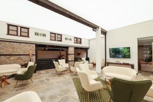 Χώρος καθιστικού στο Hotel Leshten