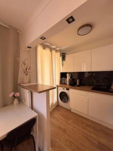 Kuchyň nebo kuchyňský kout v ubytování Spacieux studio proche gare