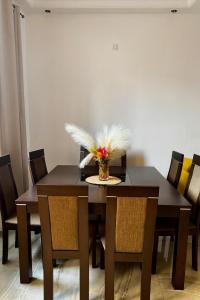 Χώρος καθιστικού στο Maison spacieuse, sécurisée et climatisée