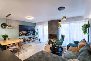 Гостиная зона в Apartmanica Chalet 5A, private wellness, garage, Donovaly center