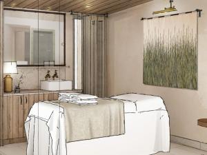 a bathroom with two beds and a sink at Woolley Grange Hotel in Bradford on Avon +49 photos