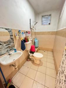 a bathroom with a toilet and a sink at DeAyzara Inap Homestay in Sandakan +14 photos