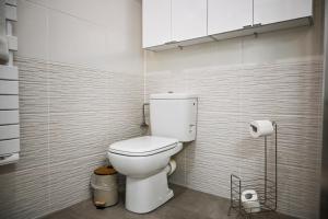 a bathroom with a white toilet in a room at Le Golden - Centre Ville - Accès Transports en Commun - Balcon Cosy - Commerces à Proximité in Schiltigheim +20 photos