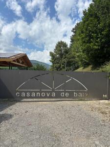 a sign that reads as savaya de bat at Casanova de Baix in Ripoll